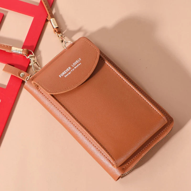 Metal Opening Crossbody Bag Mini PU Leather Shoulder Messenger Bag