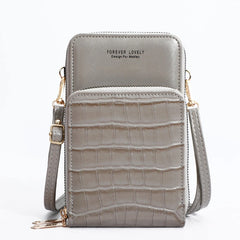 Metal Opening Crossbody Bag Mini Solid PU Leather Shoulder Messenger Bag