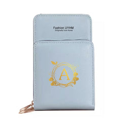 Women's Phone Bag Wallet Crossbody Purse Wreath Print Zipper Purse