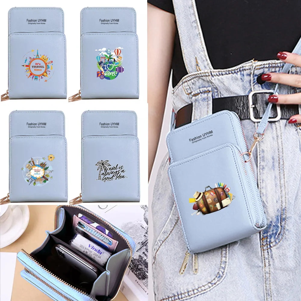 Women's Crossbody Bag Waterproof Touch Screen Cell Phone Pack Travel Purse