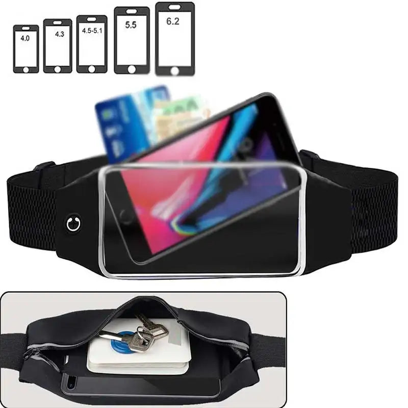 Touch Screen Run Jog Bag Waterproof Women Sports Waist Fanny Pack Bag