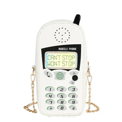 Reflective Crossbody Bag Mobile Phone Shape Chain Girls Shoulder Clutch Bag
