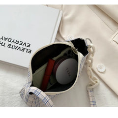 Canvas Messenger Bag Solid Shoulder Bag