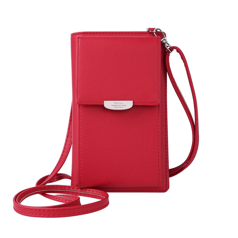 Mini PU Leather Crossbody Shoulder Bag Lady Card Wallet Coin Purse