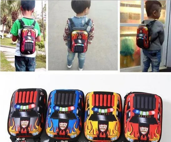 3D Car Children School Bags for Boys