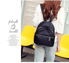 Women Backpack Travel Nylon Light Water-proof Small Rucksack Navy Green