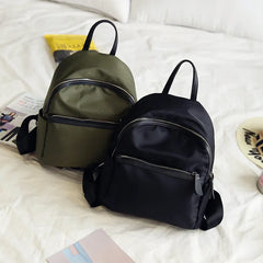 Nylon Women's Backpack Water-proof Rucksack Light Small Green
