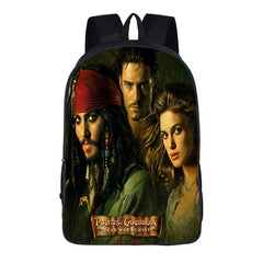 Skull Backpack School Kids Bags Boy Child Pirates of Caribbean Jack Sparrow