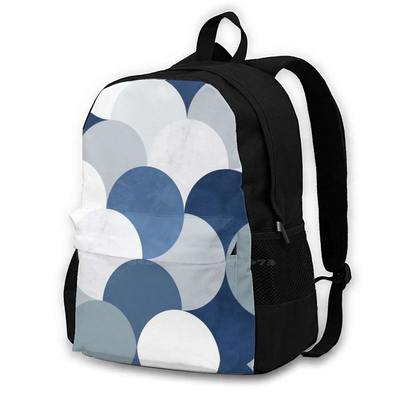 Modern Art Backpack Student School Laptop Travel Abstract Marble Concrete