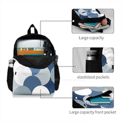 Modern Art Backpack Student School Laptop Travel Abstract Marble Concrete