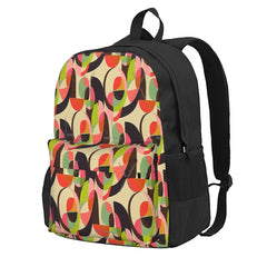 Modern Circles Abstract Geo Brights Backpacks Men's Bags Women School