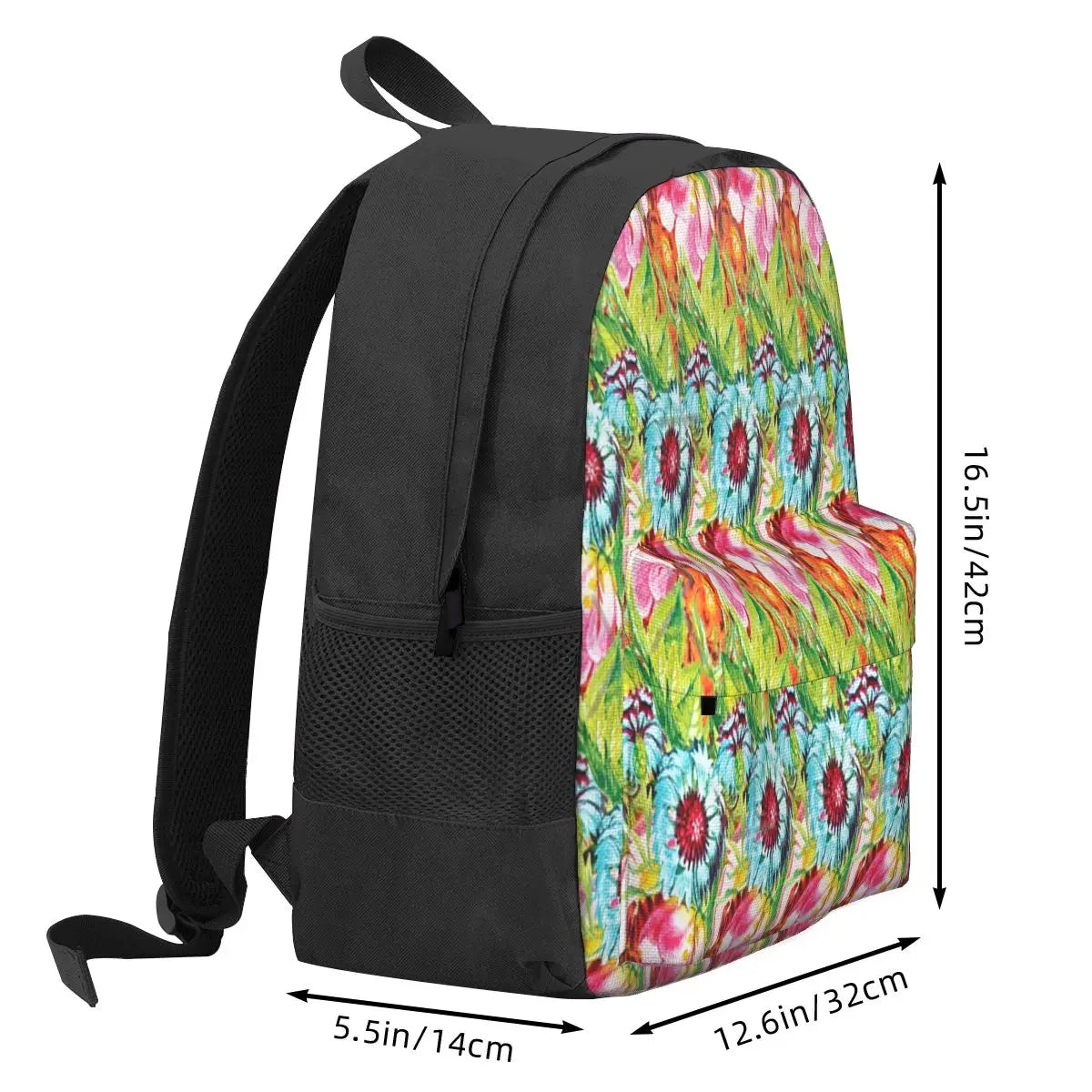 Watercolor Tropical Flowers Backpacks Men Women Reusable Bags Female Backpacks