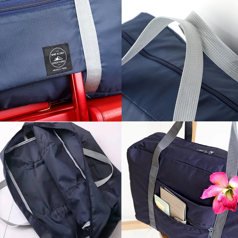 Mom Series Printed Travel Bags Large Capacity Bag Nylon Foldable Luggage Water P