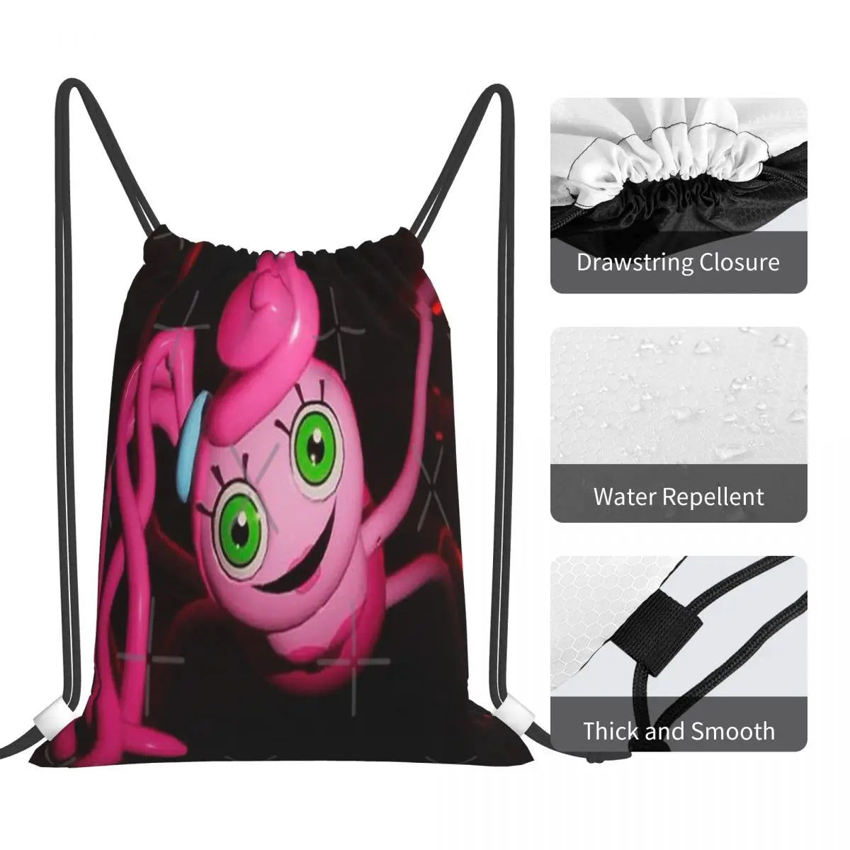Mommy Long Legs Drawstring Backpack Girl Bag School Shoe Bag
