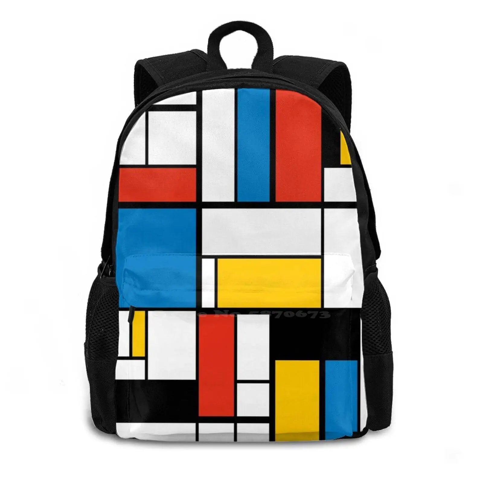 De Stijl Modern Art Satchel Schoolbag