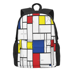 Mondrian Minimalist De Stijl Modern 3 Backpacks Men's Backpacks Bags For Women