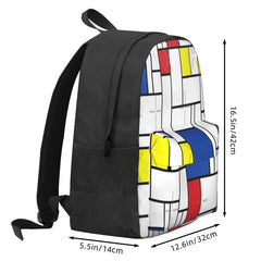 Mondrian Minimalist De Stijl Modern 3 Backpacks Men's Backpacks Bags For Women