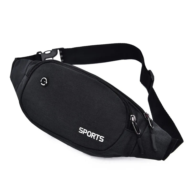 Pink Money Belt Nylon Waist Pack Chest Bag for Men Women