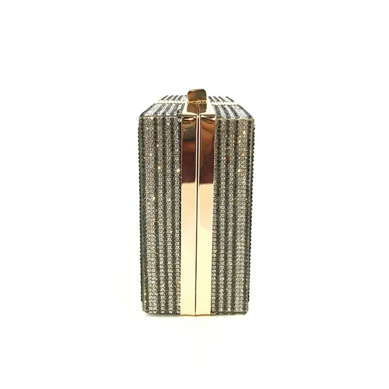 Rhinestone Money Clutch Purse for Women, 10000 Dollars Cash Stack Evening Bag
