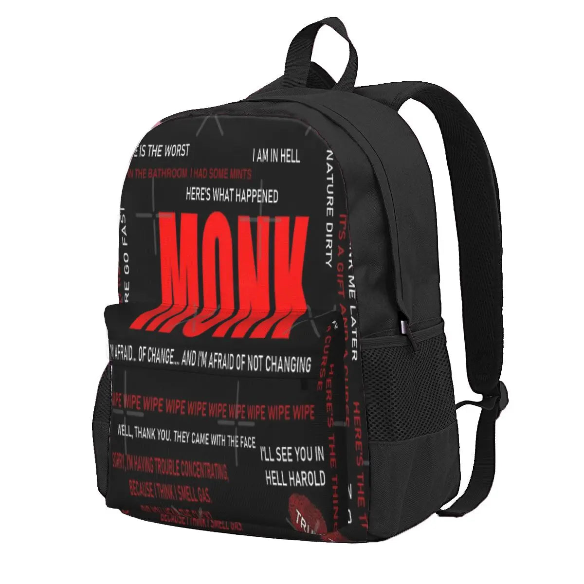 Monk Quotes 1 Backpacks Men's Backpacks Bags For Women Retro Bags For Girls Back