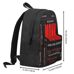 Monk Quotes 1 Backpacks Men's Backpacks Bags For Women Retro Bags For Girls Back
