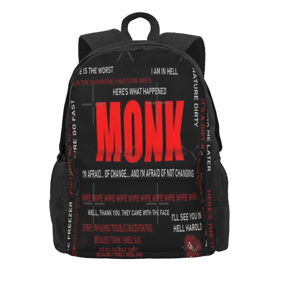 Monk Quotes 1 Backpacks Men's Backpacks Bags For Women Retro Bags For Girls Back