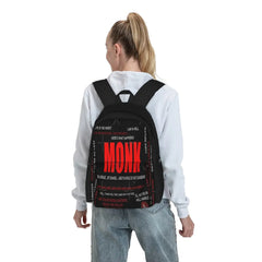 Monk Quotes 1 Backpacks Men's Backpacks Bags For Women Retro Bags For Girls Back