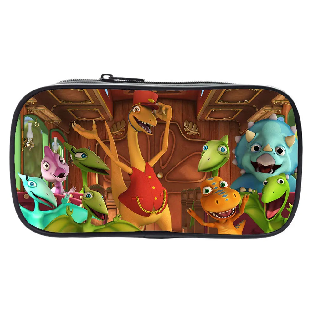 Dinosaur Print Pencil Case Boys Girls T-Rex Pencil Bag Children School