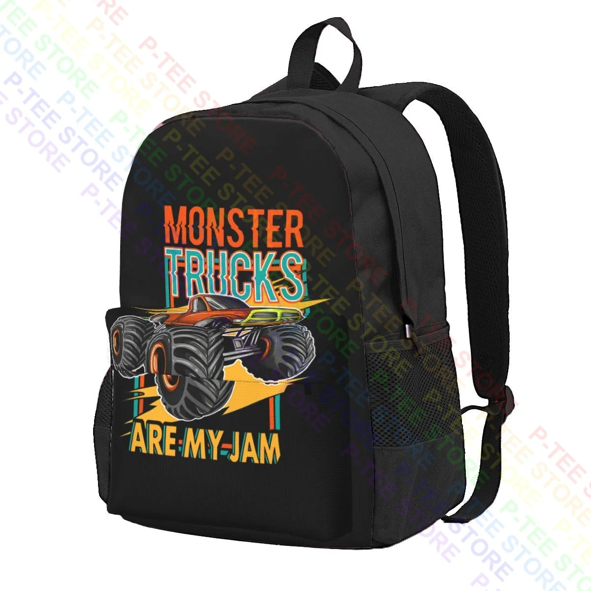 Monster Truck Are My Jam Sunset Backpack