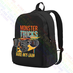 Monster Truck Are My Jam Sunset Backpack