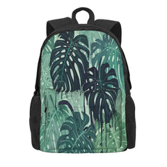 Monstera Melt In Green 2 Backpacks Men's Backpacks Bags For Women