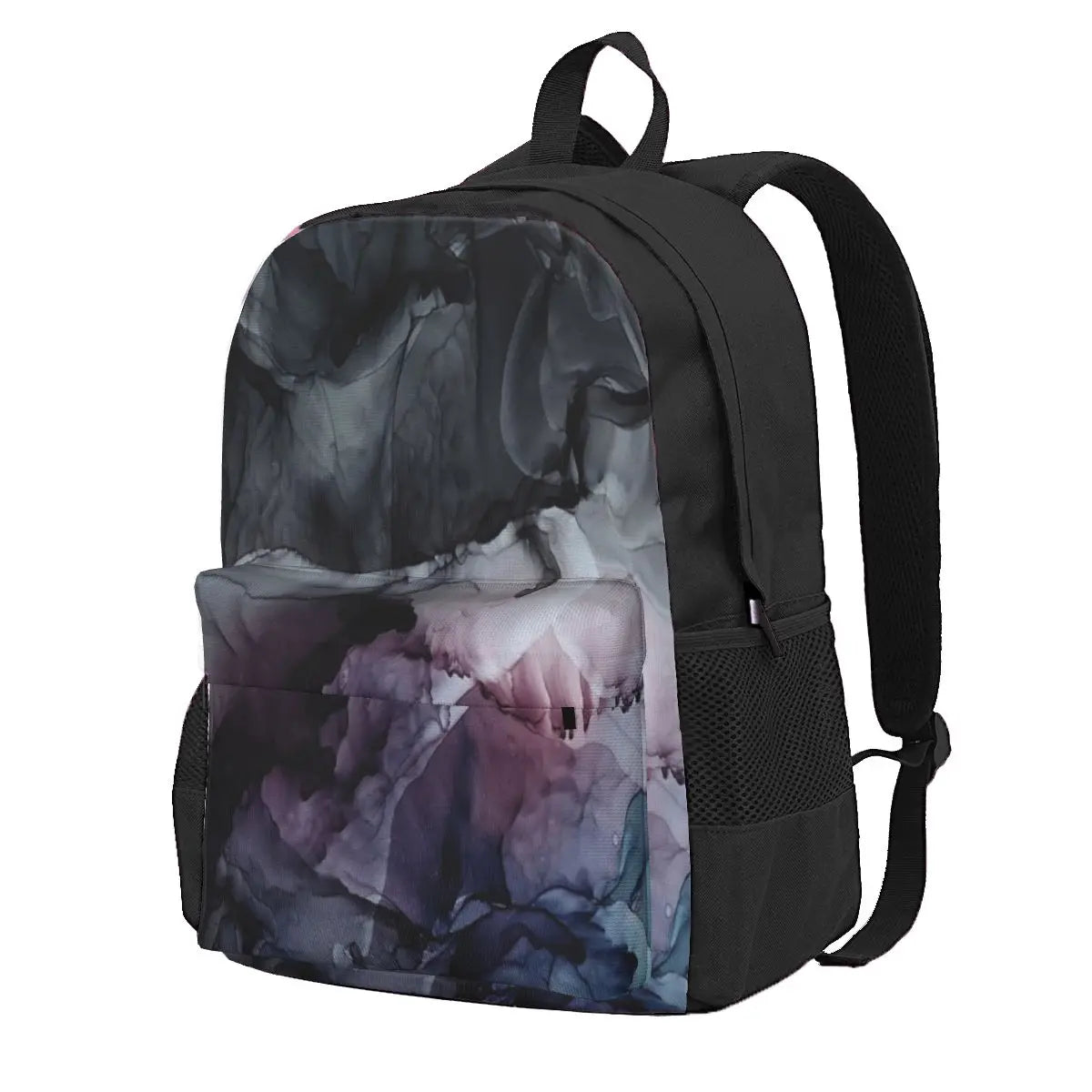 Moody Dark Chaos Inks Abstract 2 Backpacks Men's Women's Bag