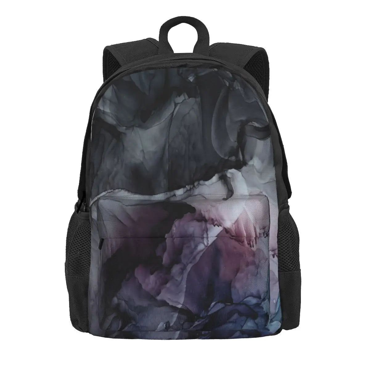 Moody Dark Chaos Inks Abstract 2 Backpacks Men's Women's Bag