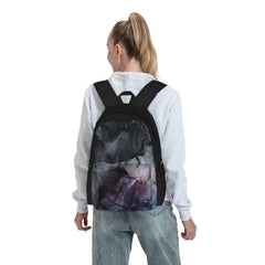 Moody Dark Chaos Inks Abstract 2 Backpacks Men's Women's Bag