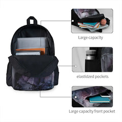 Moody Dark Chaos Inks Abstract 2 Backpacks Men's Women's Bag