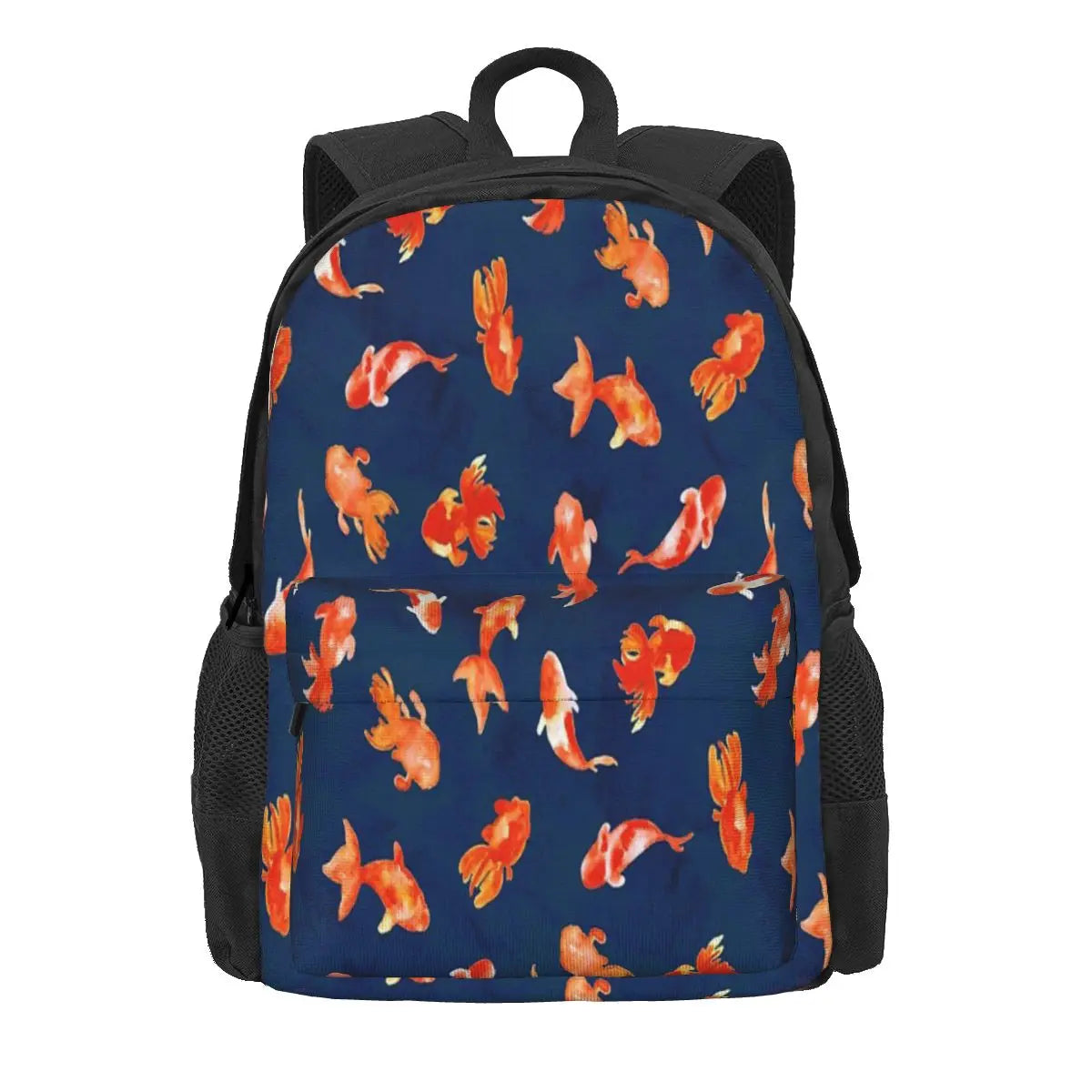 Moody Watercolor Goldfish Pond Backpacks Men's & Women's Unisex