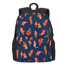 Moody Watercolor Goldfish Pond Backpacks Men's & Women's Unisex