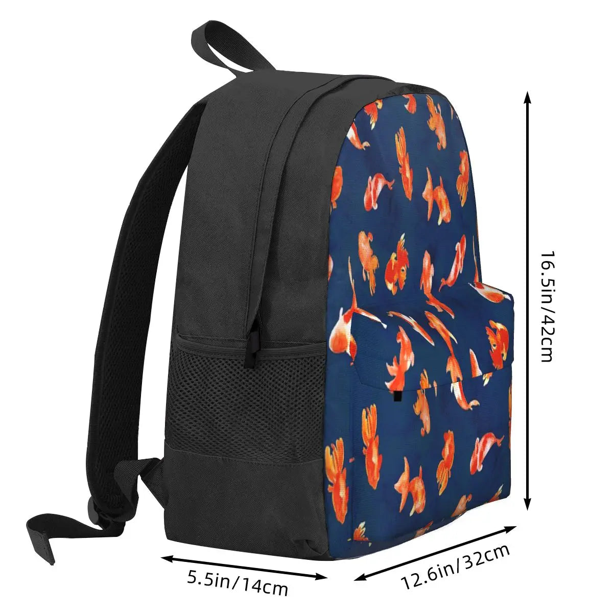 Moody Watercolor Goldfish Pond Backpacks Men's & Women's Unisex