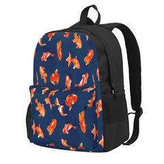 Moody Watercolor Goldfish Pond Backpacks Men's & Women's Unisex