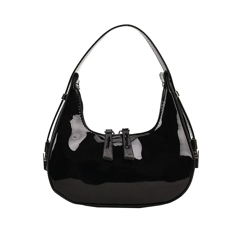 Spring Patent Leather Handbag Shoulder Bag Bright Clutch Purse