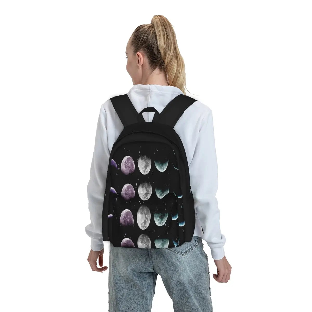 Moon Phase 2 Backpacks Men's Backpacks Bags For Women Plain