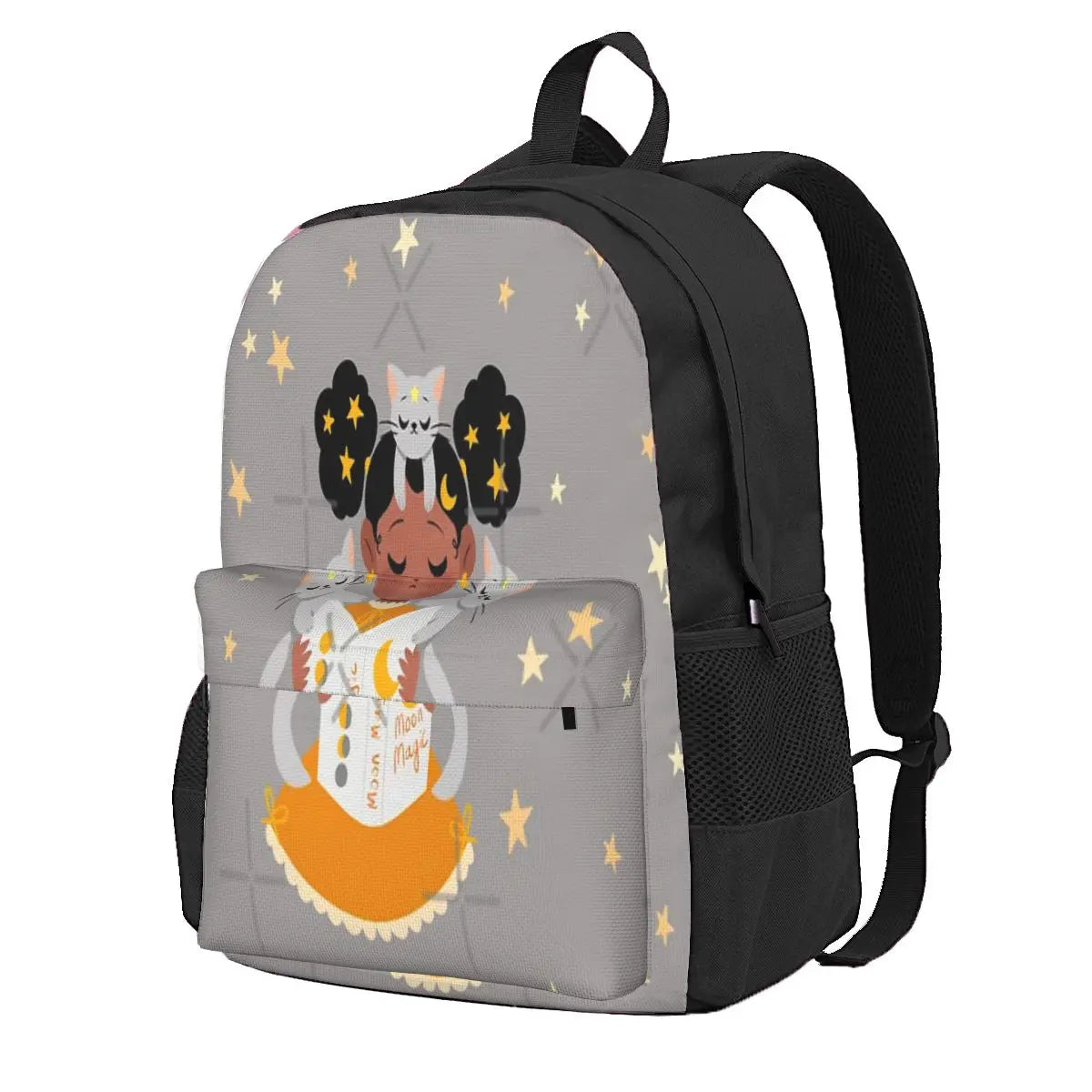 Moon Witch Backpacks Men Women Zipper Bag For Men Women