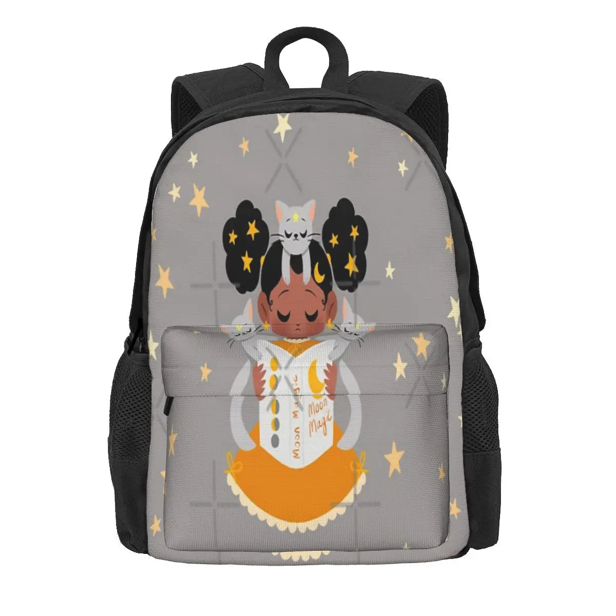 Moon Witch Backpacks Men Women Zipper Bag For Men Women