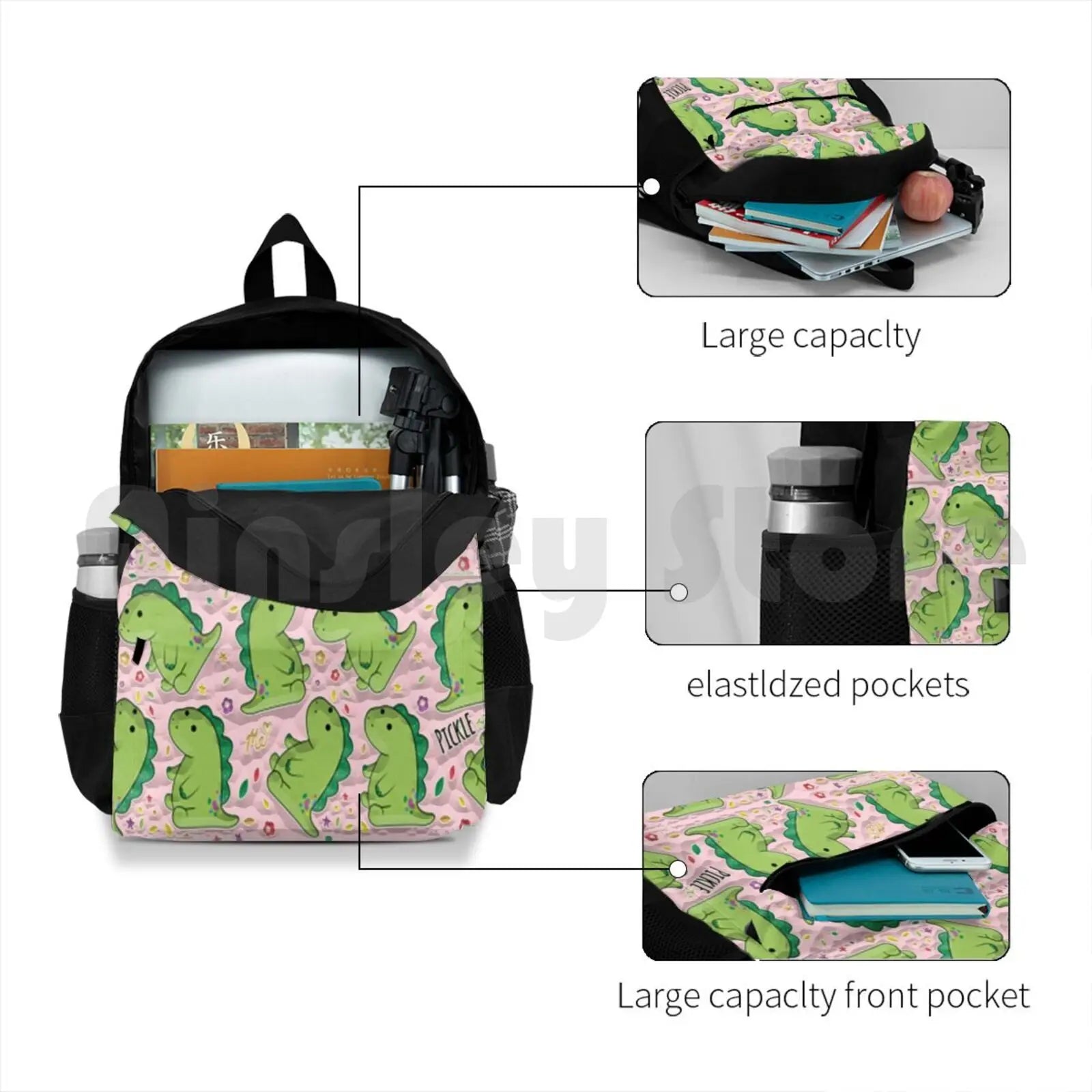 Moriah Elizabeth Pickle The Dinosaur Outdoor Hiking Backpack