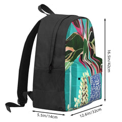 Moroccan Shelfie Tropical Teal Plants Backpacks Men's Backpacks Bags For Women