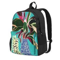 Moroccan Shelfie Tropical Teal Plants Backpacks Men's Backpacks Bags For Women