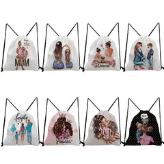 Whale Baby Drawstring Backpack Women Swimming Travel Bag