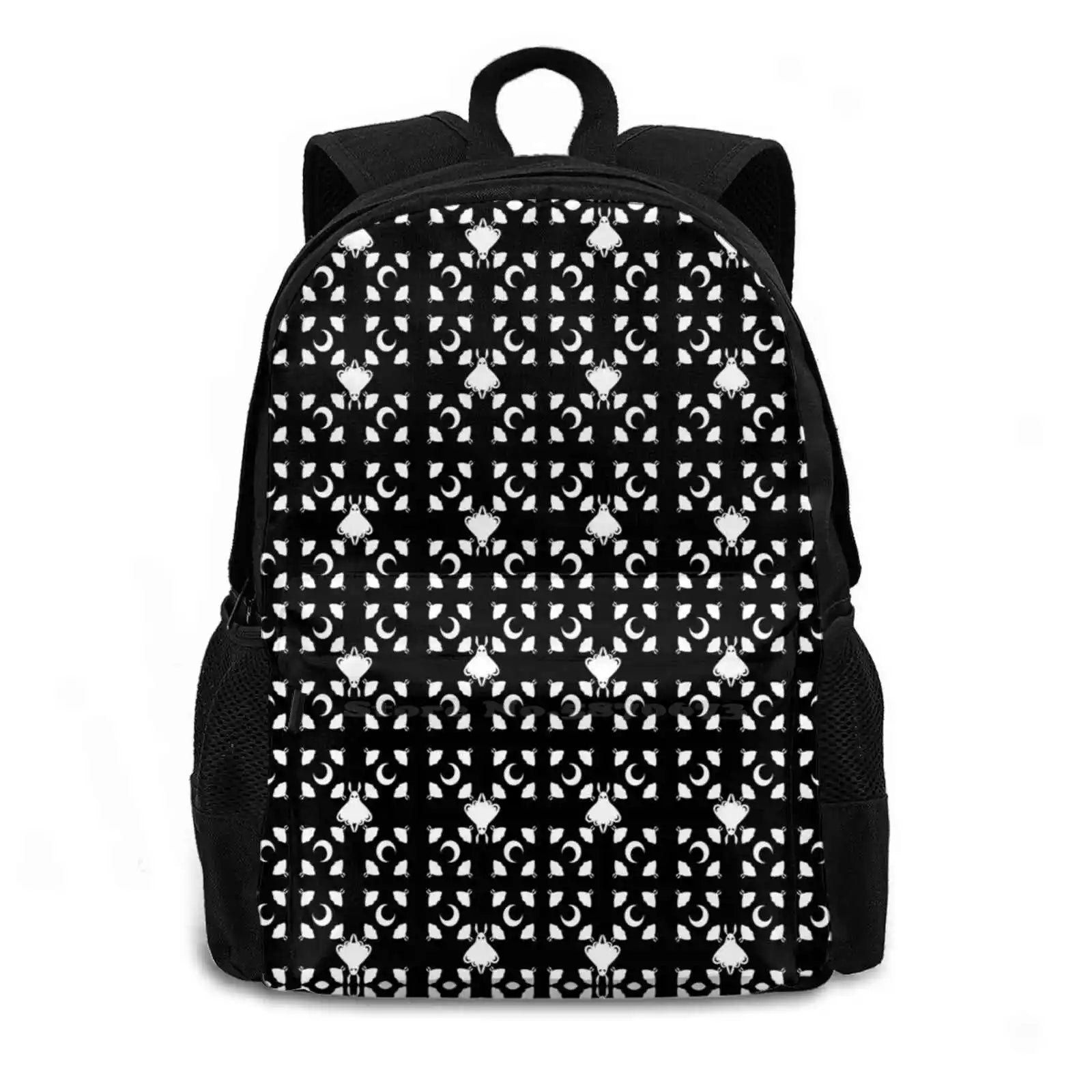 Mothman Pattern Backpack Laptop 15 Inch Cryptid Cryptozoology