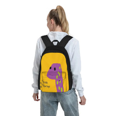 Motivational Lizard Backpacks Retro Bag Teenagers