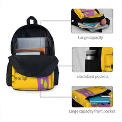 Motivational Lizard Backpacks Retro Bag Teenagers